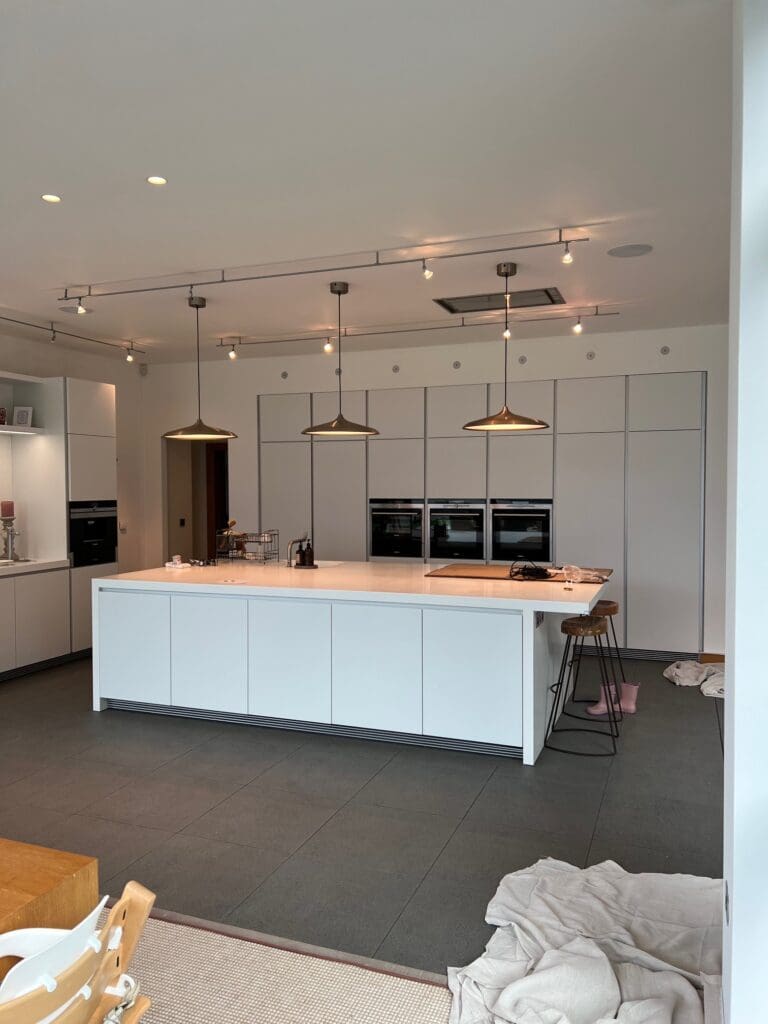 Kitchen suspended lighting - domestic electrician exeter